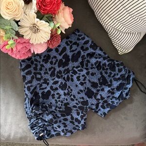 Leopard Print Blue Women's Shorts